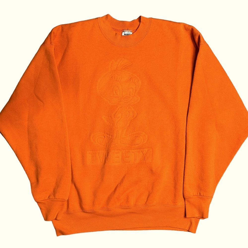 Vintage Tweety Looney Tunes Embosed Crewneck
